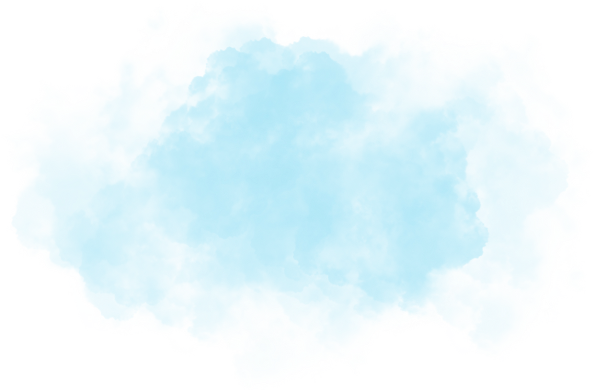 Blue Watercolor Cloud